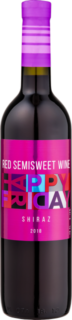 Natural semi-sweet red grape wine 